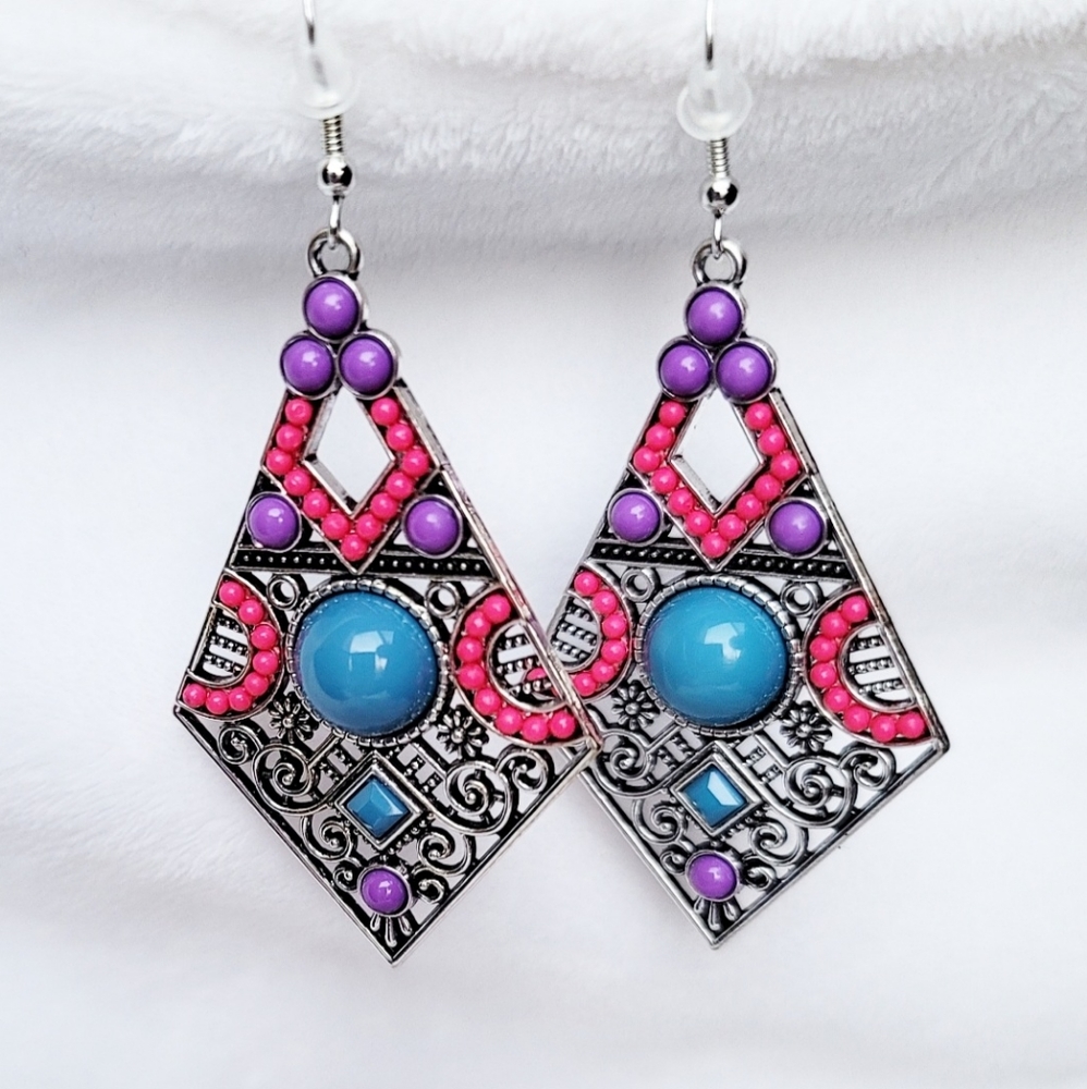 3/$12 Colorful Beaded Earrings